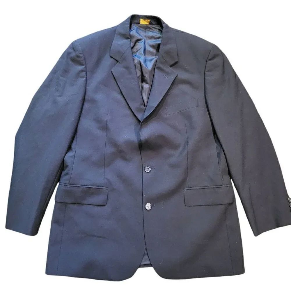 Brooks Brothers Wool Blazer Men's 41 Navy Blue Two Button Classic Fit